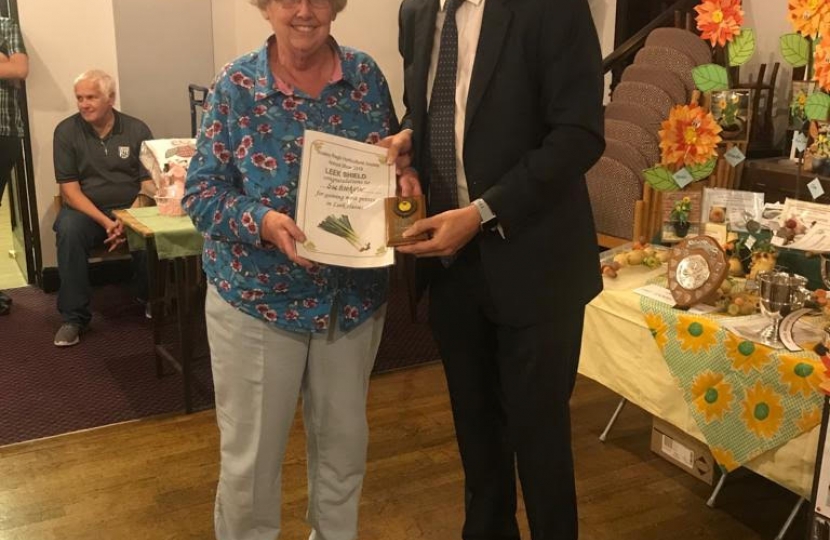 James Morris MP with Sue Goodyear who won best in show 