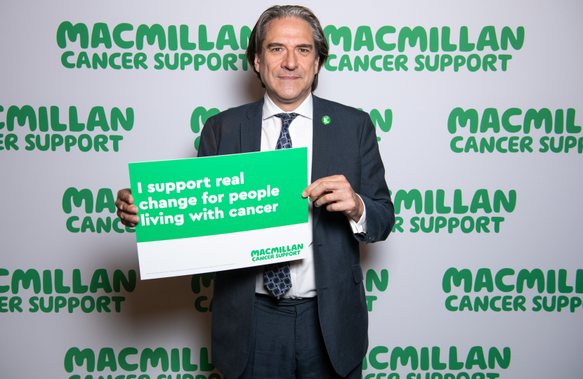 James at Macmillan's Parliamentary Coffee Morning