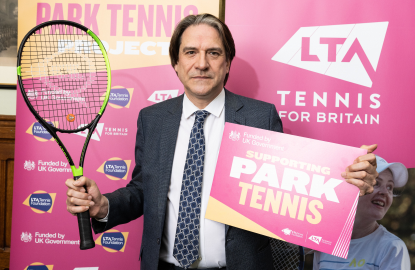 James at the LTA Park Tennis Reception