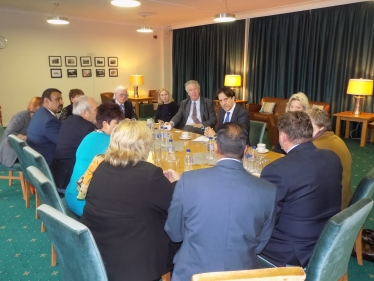 James Morris MP chairing a social care roundtable