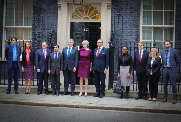 James Morris MP in Downing Street following his appointment