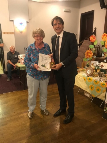 James Morris MP with Sue Goodyear who won best in show 