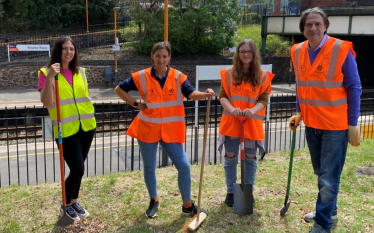 James and Halesowen BID Team at Rowley Regis Station