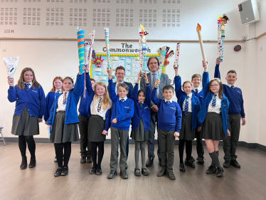 James and Andy at Lutley Primary School