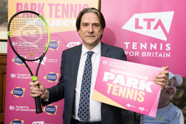 James at the LTA Park Tennis Reception